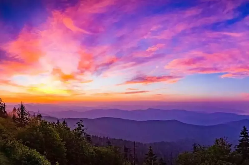 sunrise from clingmans dome