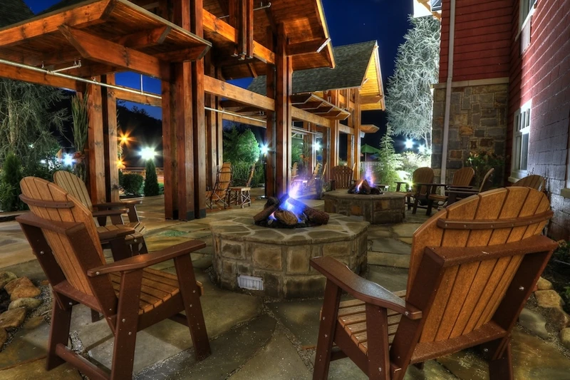 fire pit at night appy
